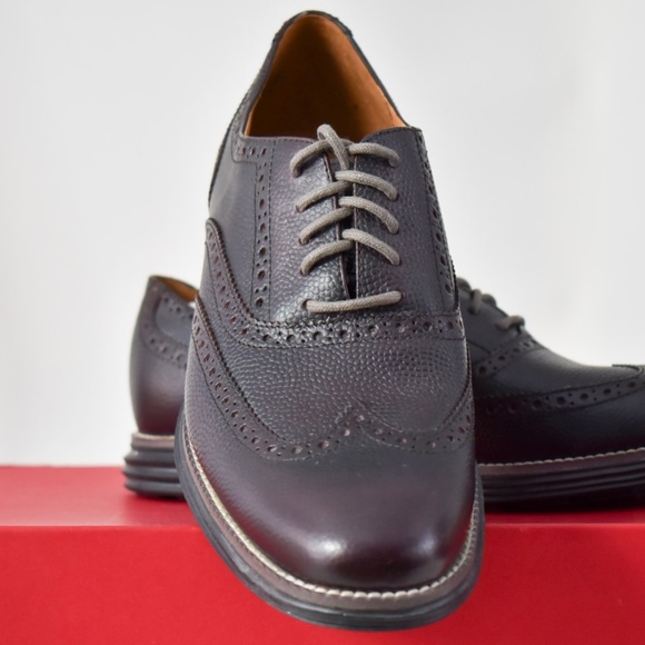 Cole Haan ZEROGRAND Men\'s Leather Wingtip Oxford,‎ Size 11, Brown main image 4